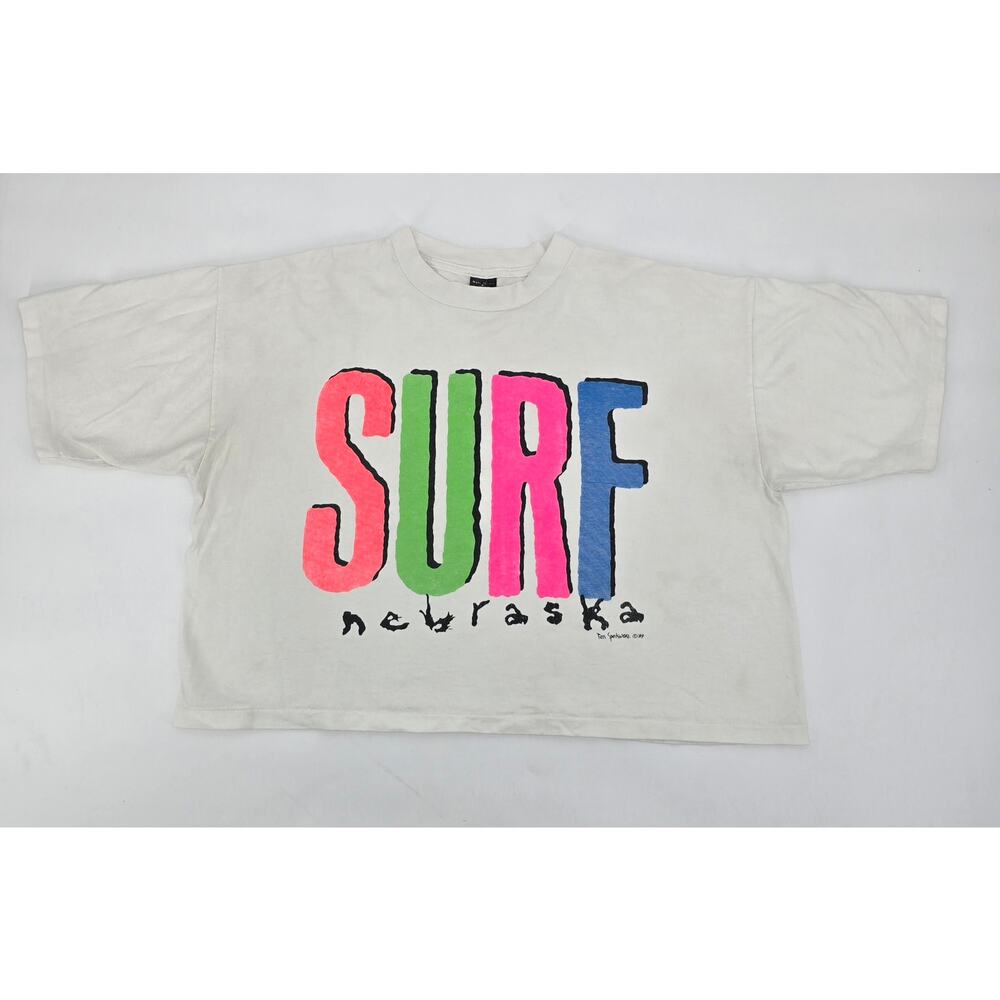 Vintage 1989 Surf Nebraska T-Shirt White House Tag USA